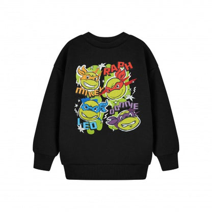 Front - Teenage Mutant Ninja Turtles Boys Long-Sleeved Sweatshirt