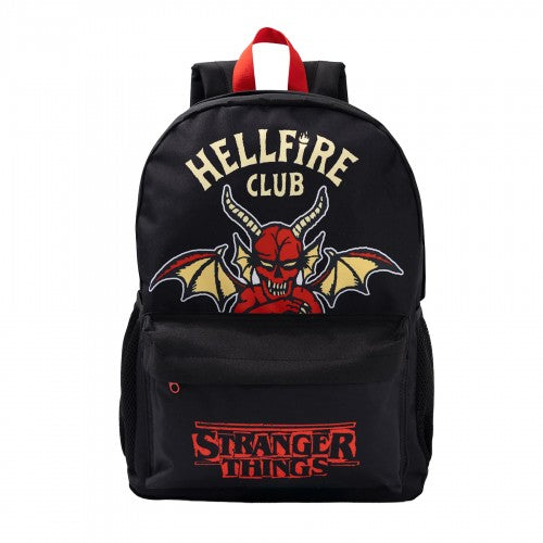 Front - Stranger Things Hellfire Club Graphic Print Polyester Backpack