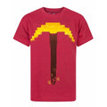 Red - Front - Minecraft Childrens-Boys Official Pickaxe Design T-Shirt