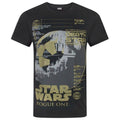 Front - Star Wars Mens Rogue One Metallic Death Star T-Shirt