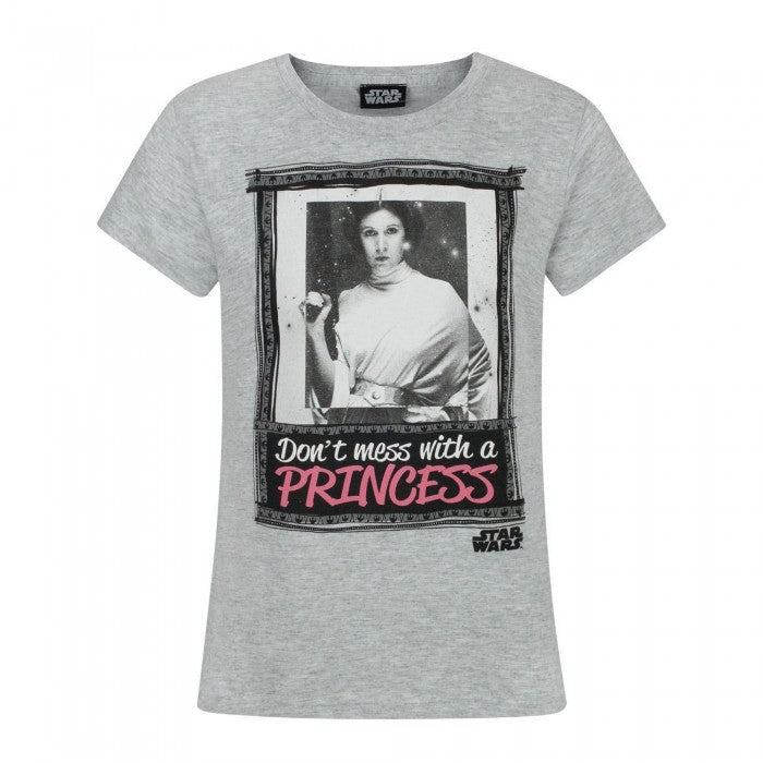 Front - Star Wars Childrens Girls Dont Mess With A Princess T-Shirt