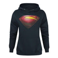 Front - Superman Womens/Ladies Man Of Steel Logo Hoodie