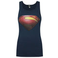 Front - Superman Womens/Ladies Man Of Steel Logo Sleeveless Vest