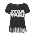 Front - Star Wars Womens/Ladies Logo Fringe Top