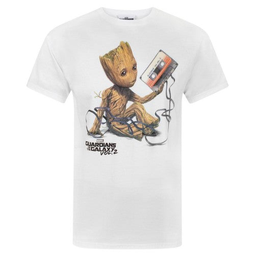Front - Guardians Of The Galaxy Mens Vol 2 Groot Tape T-Shirt