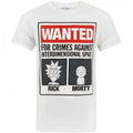 Front - Rick And Morty Mens Wanted T-Shirt