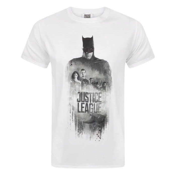 Front - Justice League Mens Character Line Up T-Shirt