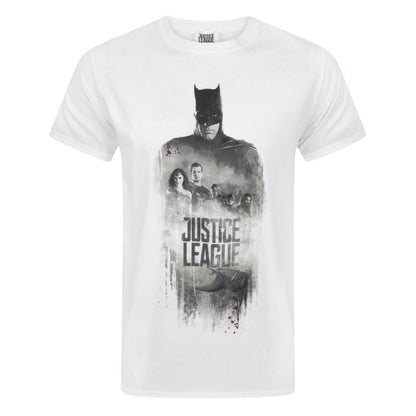Front - Justice League Mens Character Line Up T-Shirt