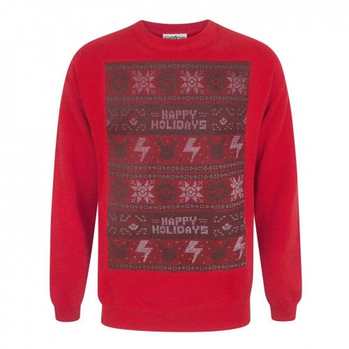 Front - Pokemon Mens Happy Holidays Christmas Sweater