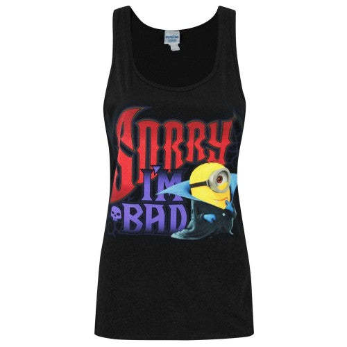 Front - Minions Womens/Ladies Sorry I`m Bad Vest