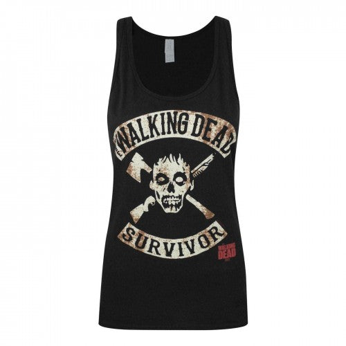 Front - The Walking Dead Womens/Ladies Survivor Tank Top