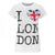 Front - Womens/Ladies I Love London T-Shirt