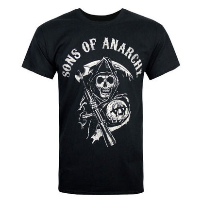 Front - Sons Of Anarchy Official Mens Reaper Mens T-Shirt