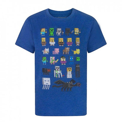 Front - Minecraft Official Boys Sprites Characters T-Shirt