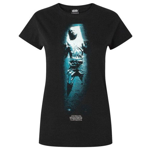 Front - Star Wars Womens/Ladies Han Solo Carbonite T-Shirt