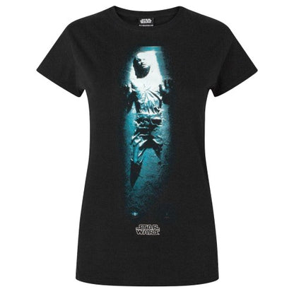 Front - Star Wars Womens/Ladies Han Solo Carbonite T-Shirt