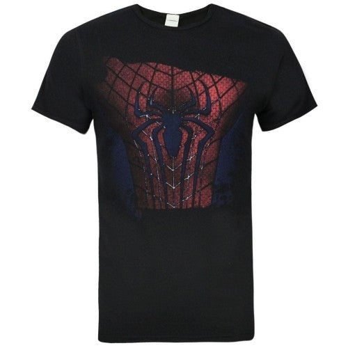 Front - Spider-Man Official Mens Ripped Chest T-Shirt