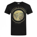 Front - Game Of Thrones Official Mens Gold Shield T-Shirt