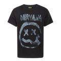 Front - Nirvana Official Boys Smiley Logo T-Shirt