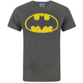 Front - Batman Mens Distressed Logo T-Shirt