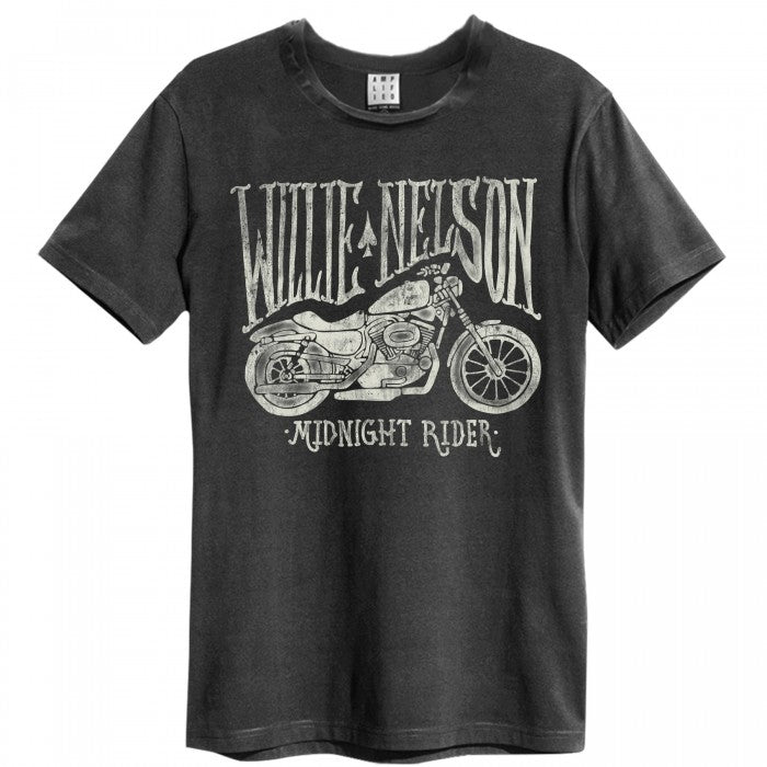 Front - Amplified Mens Willie Nelson Midnight Rider T-Shirt