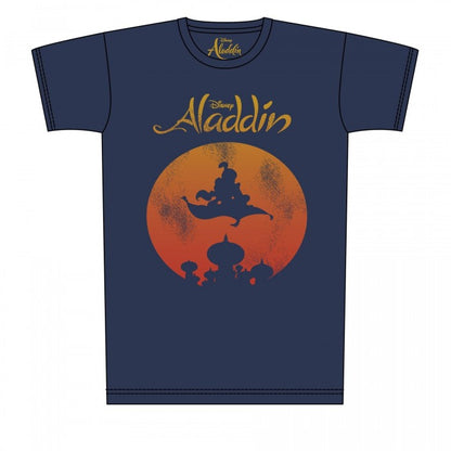 Front - Aladdin Mens Magic Carpet Distressed Print T-Shirt