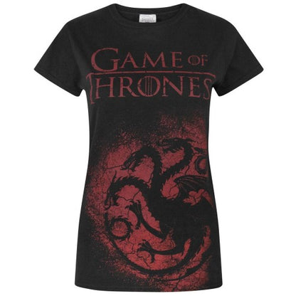 Front - Game of Thrones Womens/Ladies House Targaryen T-Shirt