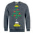 Front - Space Invaders Unisex Adults Christmas Tree Burnout Sweatshirt