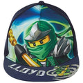 Navy - Front - Lego Ninjago Kids Lloyd Green Ninja Flat Snapback Cap