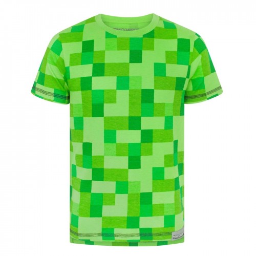 Front - Minecraft Boys All Over Creeper T-Shirt