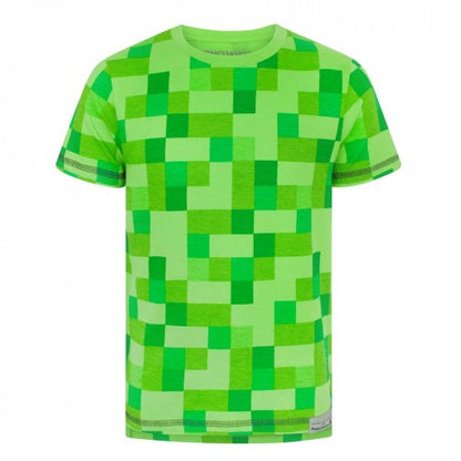 Front - Minecraft Boys All Over Creeper T-Shirt