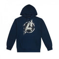 Front - Avengers Mens End Game Eroded A Logo Hoodie