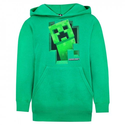 Front - Minecraft Boys Creeper Inside Hoodie
