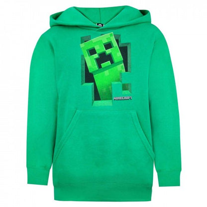 Front - Minecraft Boys Creeper Inside Hoodie