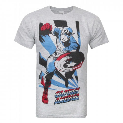 Front - Captain America Mens T-Shirt