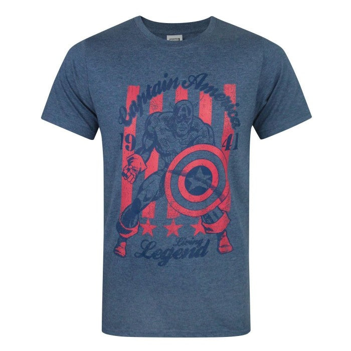 Front - Captain America Mens Living Legend T-Shirt