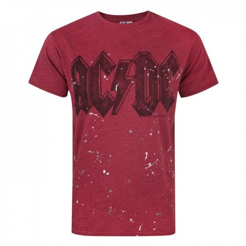 Front - Junk Food Mens Paint Splatter AC/DC T-Shirt