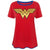 Front - Wonder Woman Womens/Ladies Metallic Logo T-Shirt