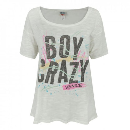 Front - Junk Food Womens/Ladies Boy Crazy T-Shirt
