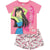 Front - Mulan Girls Loyal Brave True Short Pyjama Set