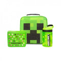 Front - Minecraft Childrens/Kids Creeper Lunch Bag And Bottle Set
