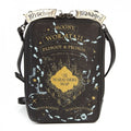 Front - Danielle Nicole Marauders Map Glow In The Dark Harry Potter Crossbody Bag