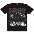 Front - Amplified Mens Let Me Go Rock N Roll Kiss Diamante T-Shirt
