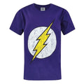 Front - DC Comics Boys The Flash Distressed Logo T-Shirt