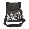 Front - Rock Sax Distorted Slayer Logo Crossbody Bag