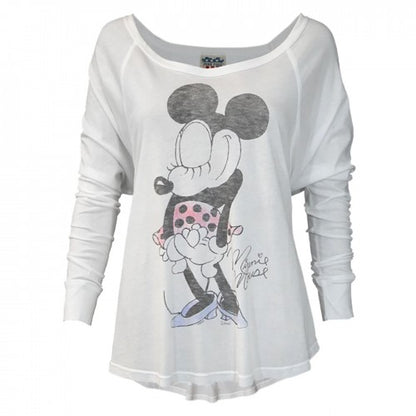 Front - Junk Food Womens/Ladies Minnie Mouse Pose Long-Sleeved Top