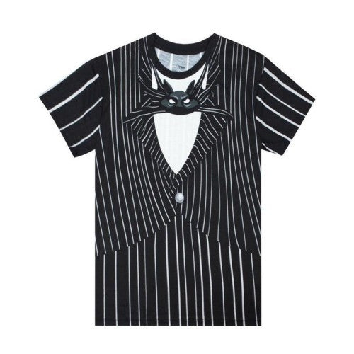 Front - Nightmare Before Christmas Mens Jack Skellington Cosplay T-Shirt