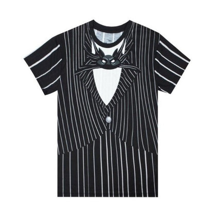 Front - Nightmare Before Christmas Mens Jack Skellington Cosplay T-Shirt