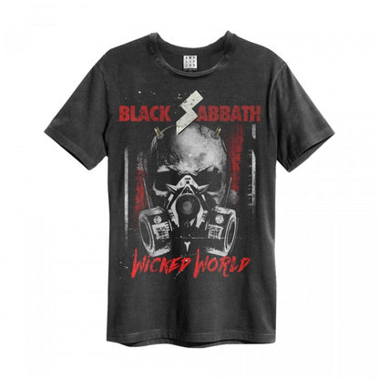 Front - Amplified Mens Wicked World Black Sabbath T-Shirt