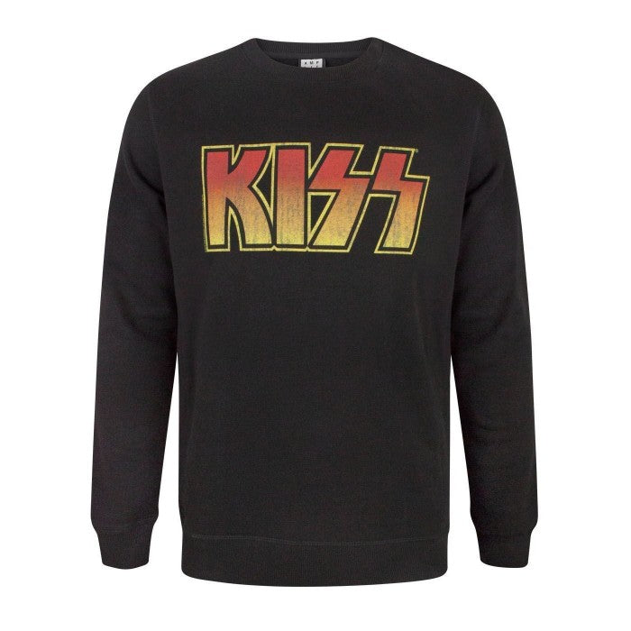 Front - Amplified Mens Classic Logo Kiss Sweatshirt